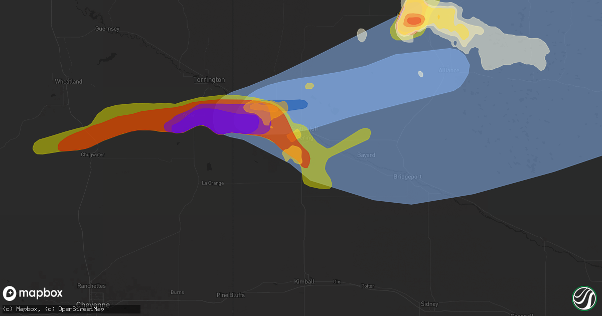Hail Map in Gering, NE on June 20, 2024 HailTrace